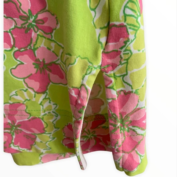 Lilly Pulitzer Joy Tunic “Limeade Floaters” Seahorse Pink Green Top Small - Picture 6 of 6